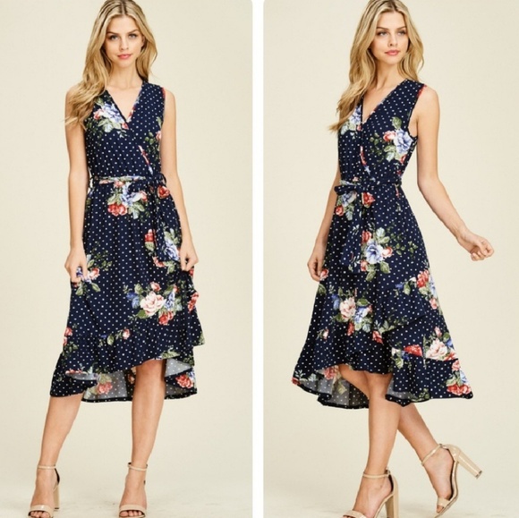 Reborn J Dresses & Skirts - Navy wrap dress